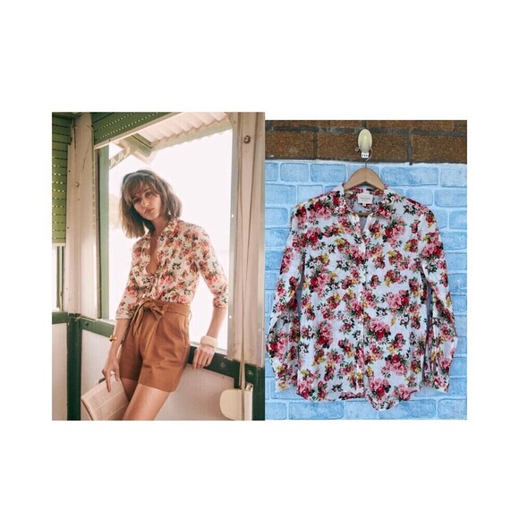 Sezane Tops - Sézane Pierro Shirt Bouquet De Rose size 34/4